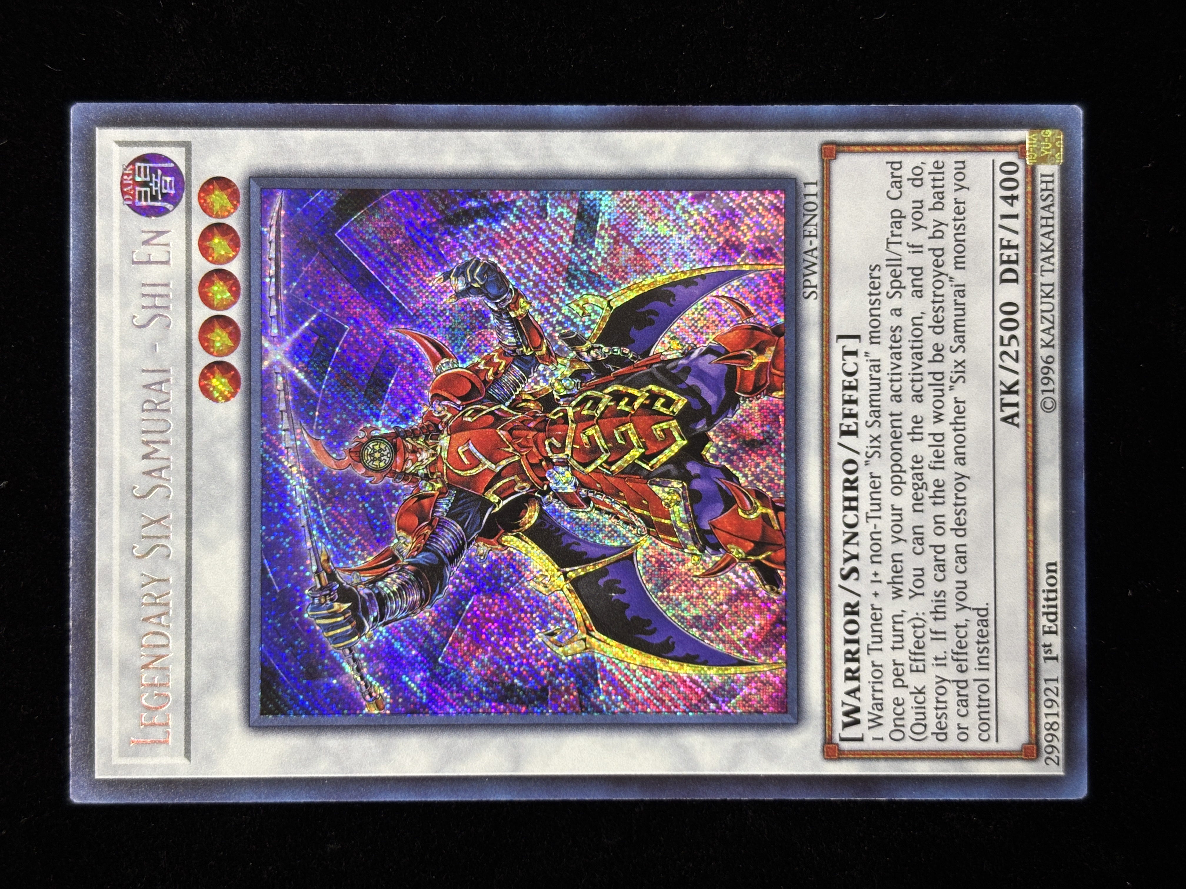 【状態B】●LEGENDARY SIX SAMURAI-SHI EN(SPWA-EN011)(SE)