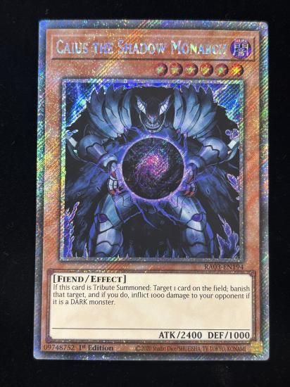 【状態A】●(EU版)CAIUS THE SHADOW MONARCH(RA03-EN194)(Platinum)